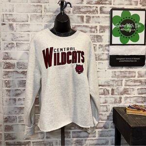 Central Wildcats Cream Sweatshirt with Maroon Logo
